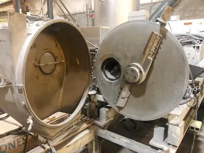 8" BUSS HOT MELT SINGLE-SCREW EXTRUDER AND PELLETIZING SYSTEM. STOCK # 0363624