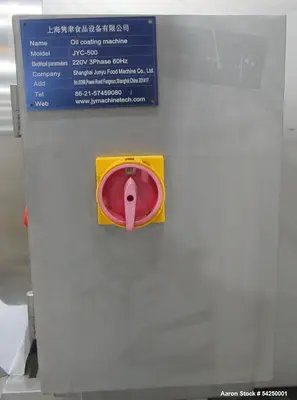 Used Shanghai Junyu JYC-500 Coating Drum for Sale – Stainless Steel, 1.5 HP Moto