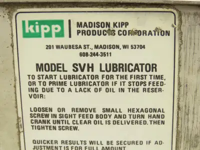 Madison Kipp SVH 4-Point Lubricator Sight Feed Oiler Pump Tank 9.75"L x 4"x 5.5"