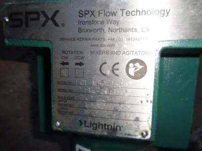 SPX Flow Lightnin Plate Mount Air Powered Marine Stirrer TCL-M5P- 250
