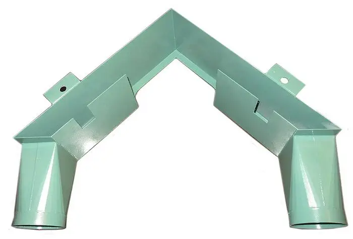 Pistorius Dust Collection Chute - Thick gauge for all Pistorius MN series saws, 4" Dual Outlet Ports