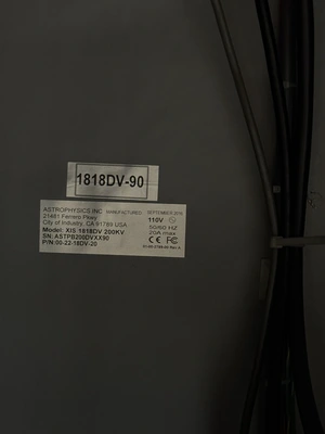 2016 ASTROPHYSICS INC XIS 1818D 200 KV Other Machinery, X-Ray unit | Mark One Machinery (2)