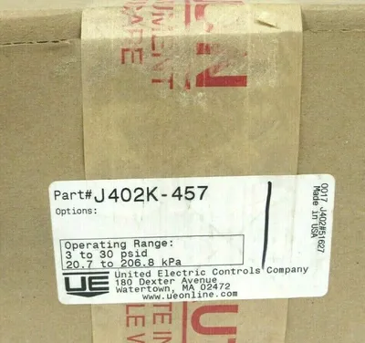 NEW SEALED UNITED ELECTRIC J402K-457 PRESSURE SWITCH J402K457