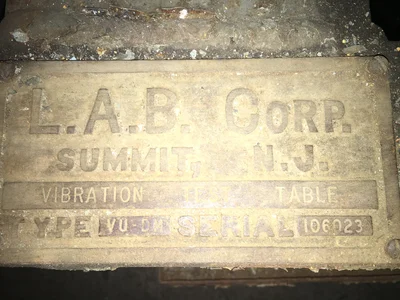 L.A.B. Corp Vibration Test Table