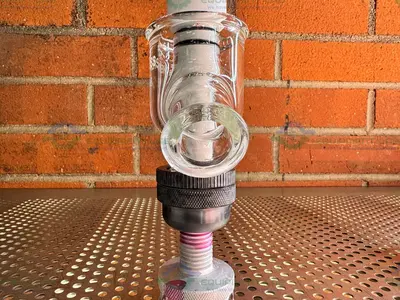 Used CHEMGLASS CG-1968-GL-240 ZERO DEAD SPACE VALVE 2" BEADED PIPE TORQUE KNOB Glassware - Other California US | Equipment Lab #1411866