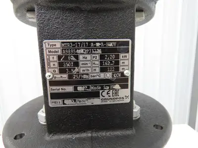 Grundfos MTR3-17/17 A-W-A-HUUV Coolant Pump 15GPM 3Hp 230-277/480V 3PH 1.25"NPT