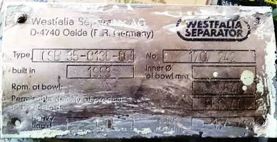 (3) Westfalia OSB 35-0136-066 oil purifiers, SS.