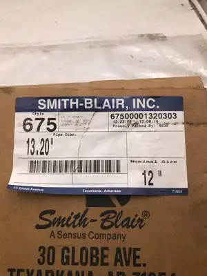 Smith-Blair 675 13.20″ Split Repair Sleeve 16″ Body/12″ Nominal Size -NIB of 2