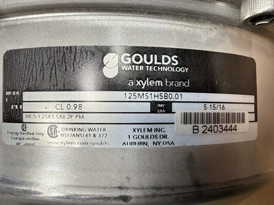 Goulds 125MS1H5B0.01 Centrifugal Pumps | Fram Fram LLC (11)