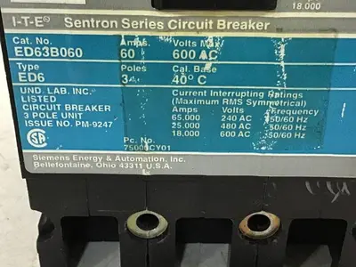 USED SIEMENS ED63B060