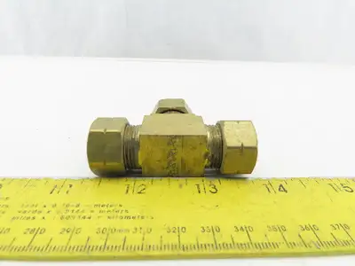1/2" Tube OD Brass Compression Union Tee Lot Of 5