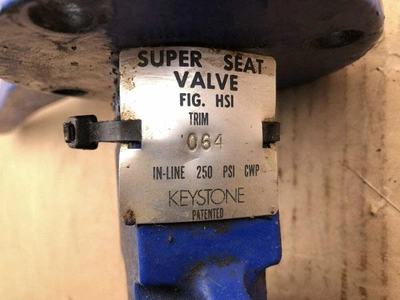 Keystone 2″ CI Manual Wafer Butterfly Valve w/ Stainless Disc 250PSI