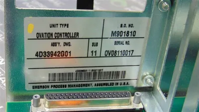 Westinghouse 4D33942G01 Ovation Controller Slot Rack / Chassis Sub 11 Used