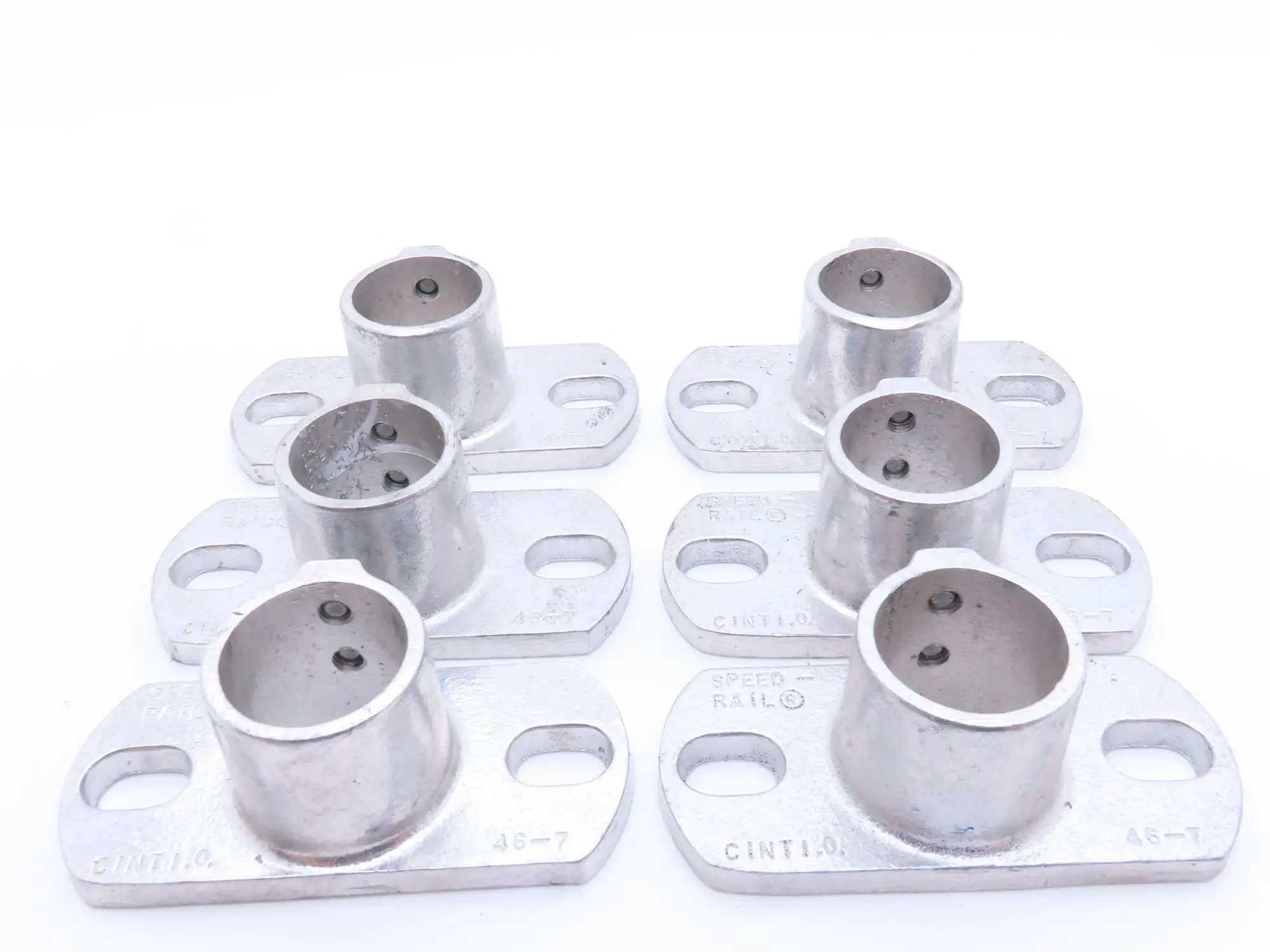Hollaender 46-7 1-1/4 Speed-Rail Base Flange 1-1/4" Pipe Fits 1.66" OD Lot of 6