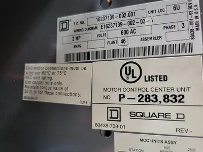 USED SQUARE D MODEL 6