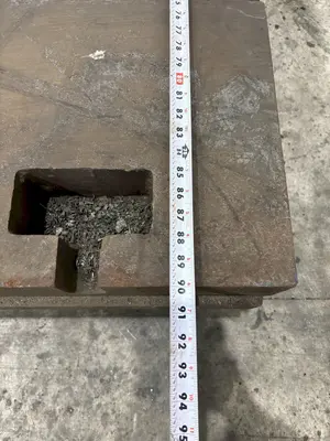60" X 90.5" X 13" T SLOTTED FLOOR PLATE: STOCK 11836
