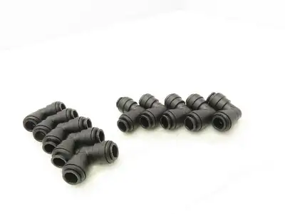 John Guest 23806 12mm Elbow Connector Push Type Self Locking Water Lot of 10