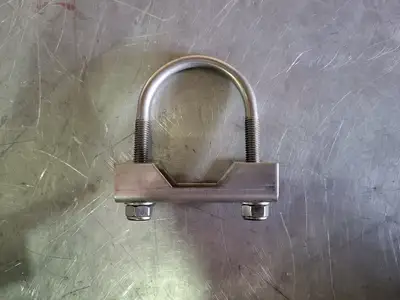 U-Bolt, 3.9" Length, 2" Width, Stainless Steel