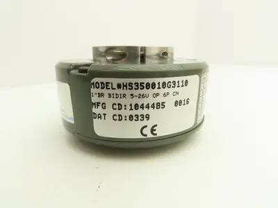 Dynapar HS350010G3110 Rotary Encoder Incremental 5-26V 10 PPR 1" Through Shaft