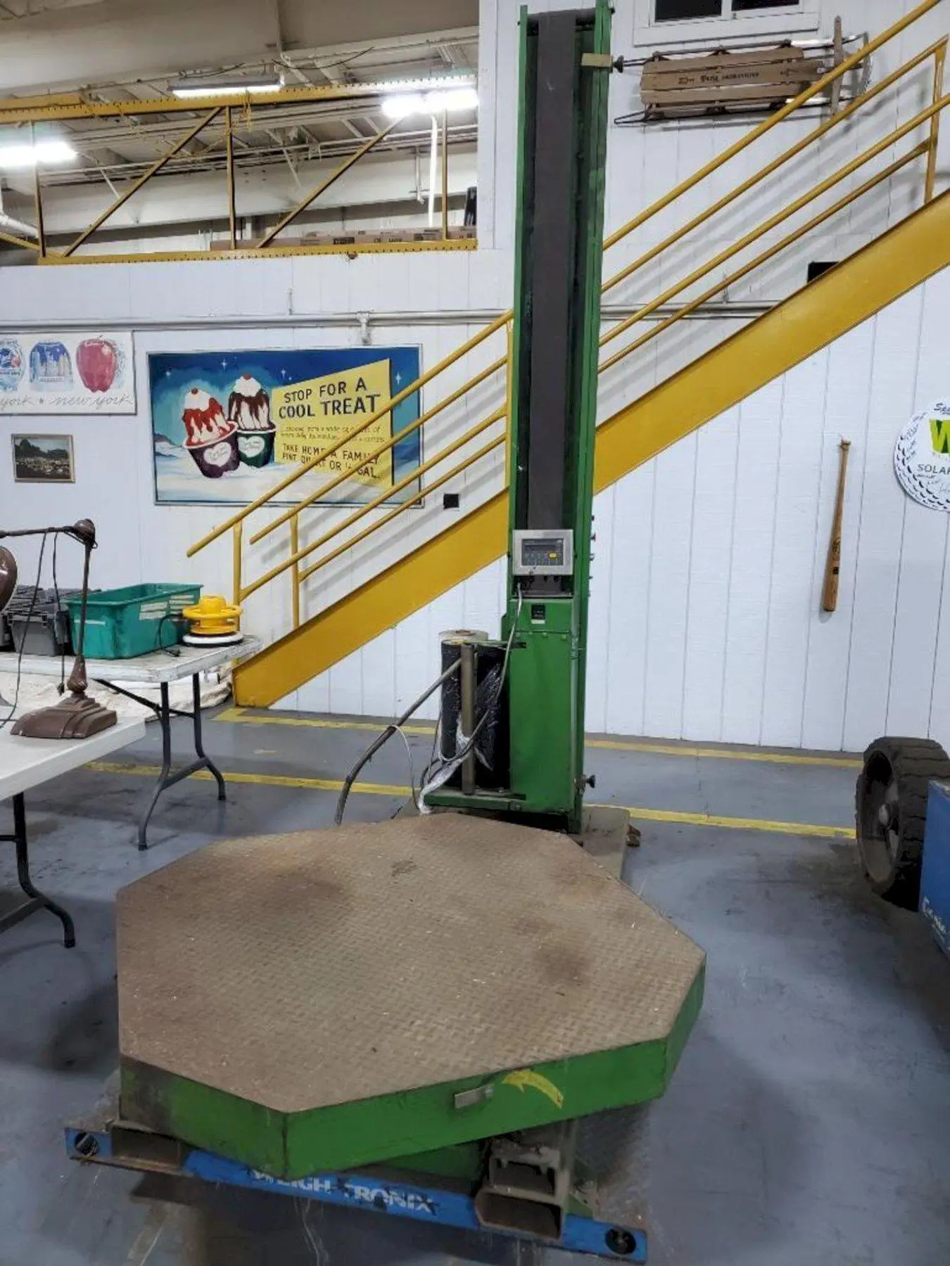 SYNERGY MODEL 1.5 SEMI-AUTO STRETCH PALLET WRAPPER  WITH WEIGHT-TRONIX SCALE: YOBRO #24715