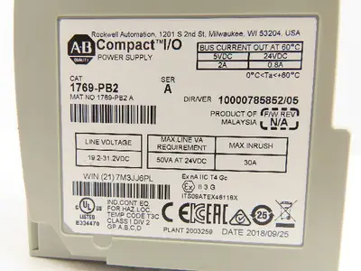 Allen Bradley 1769-PB2 Compact I/O PLC Power Supply Module