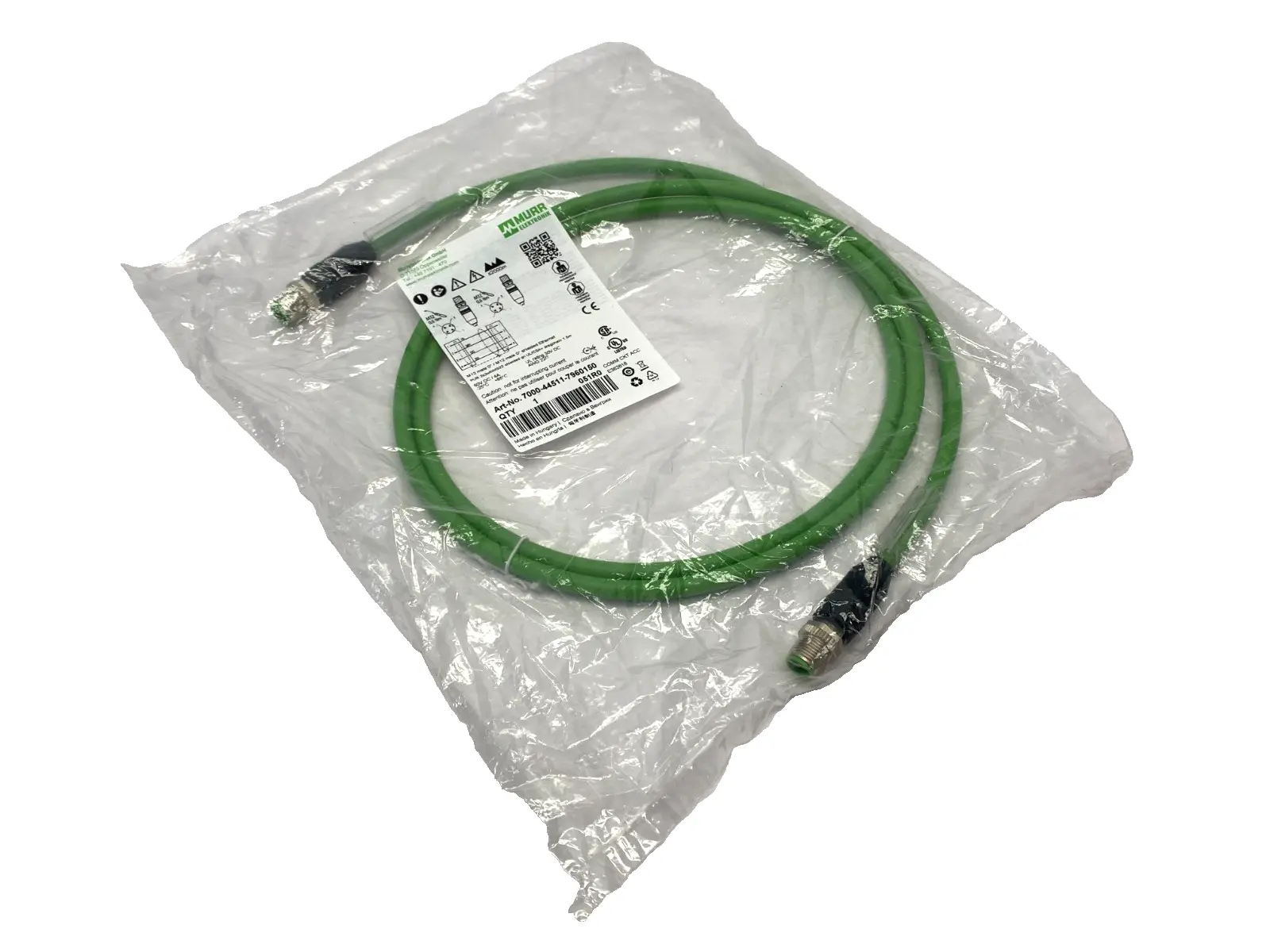 New | in-Stock Murrelektronik Double End Connector Cable M12 Male 4-Pin 1.5m Cable & Wire Michigan US | Maverick Industrial Sales #1463100