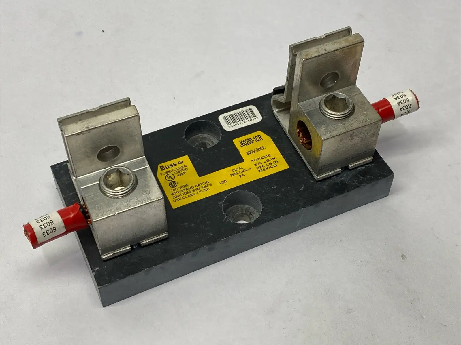 J60200-1CR | Cooper Bussmann  JM Modular Fuse Holder Block 1-Pole 200A 600V - Used