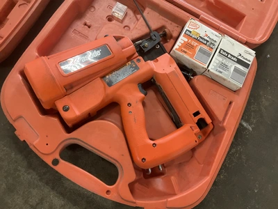 (1) Paslode Impulse finish nailer, (2) plastic cases, (2) batteries and (2) chargers, batteries will...