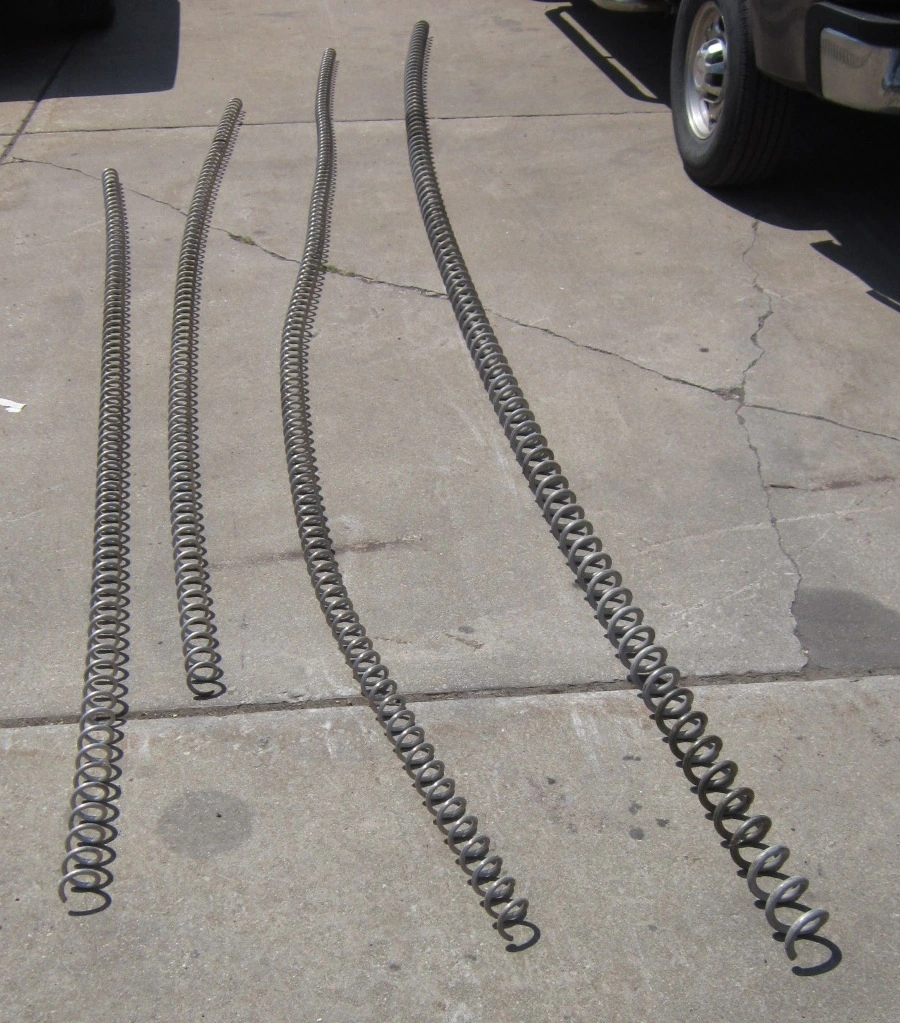 Flexible Spiral Conveyors, stainless steel, various sizes.(qty 4)