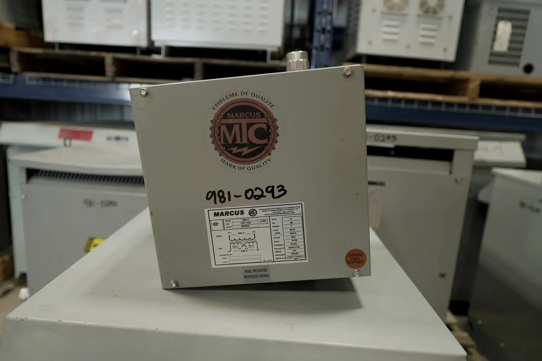 5 KVA 208V to 120V/240V Isolation Transformer