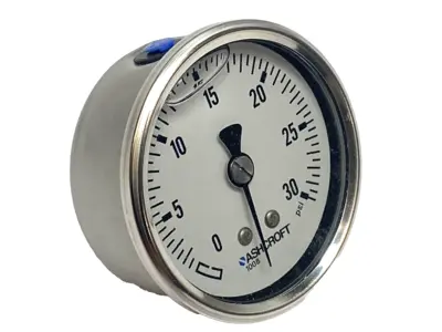 New | in-Stock Ashcroft Pressure Gauge 0-30 PSI Stainless 1/4" NPT Lower Test Equipment - Other Michigan US | Maverick Industrial Sales #1395262