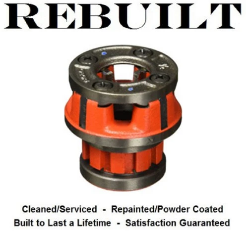 Ridgid 36890 00-R Pipe Threader Die Head, 1/2" NPT, With Standard Alloy RH Dies [Refurbished]