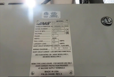2019 HAAS VF-10/50 MACHINING CENTERS, VERT., N/C & CNC | Wheeler Machinery Sales (9)