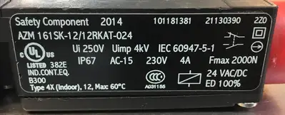 USED Schmersal AZM 161SK-12/12RKAT-024