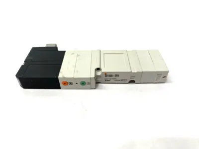 USED SMC PNEUMATIC SOLENOID VALVE 5-PORT 24VDC 0.2-0.7MPA