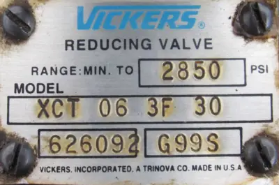 NEW VICKERS XCT-06-3F-30 PRESSURE REDUCING VALVE 626092 XCT063F30