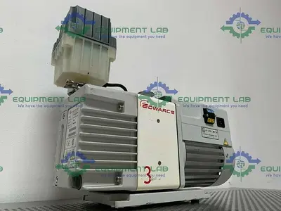 USED EDWARDS RV3 ROTARY VANE VACUUM PUMP 115V/230V W/ EDWARDS EMF20 OIL MIST FILTER