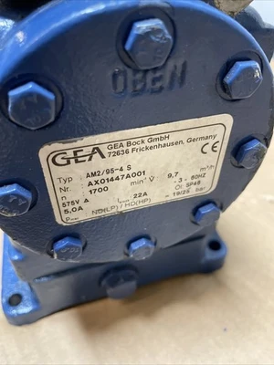 As Is Parts Or Repair GEA Compressor Motor AM2/95-4 S AX01447A001