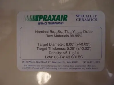 Praxair Speciality Ceramics Tool & Machine Components | ANACAPA EQUIPMENT BROKERS, INC (2)
