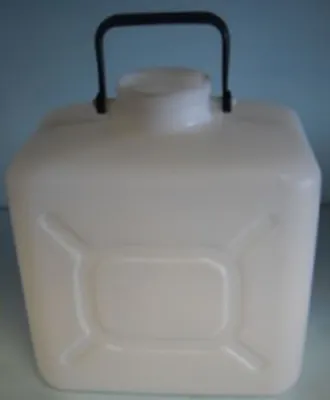 QTY. 1. 10 LITER PLASTIC CANISTER WITH HANDLES W/O...