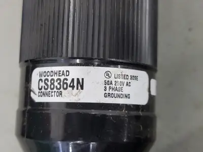 15FT 50 Amp Power Cable w/ Plug 9P54U2T/1100 & Connector CS8364N