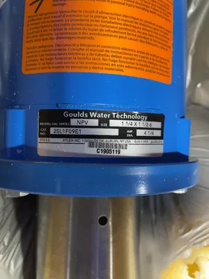 Used GOULDS WATER TECHNOLOGY 2SL1F09E1 Pumps Ohio US | HGR 24 #975907