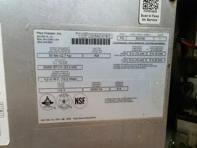 Used Pitco Used 2016 Pitco SGH50-4 Natural Gas Frying Station with Basket Hanger - FG5 Cookers / Coolers / Fryers Illinois US | Falcon Restaurant Supply #1374819
