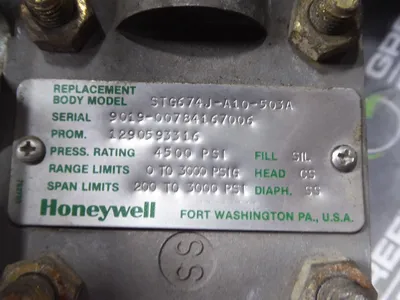 Honeywell STG674-A1G-00000-MB,ME,F1C3-513A Smart Pressure Transmitter OIC Used