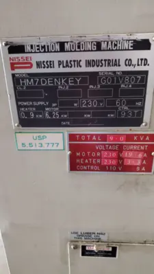 7 Ton, Nissei, micro molding machine, small injection molder, 14mm screw diameter, 40mm injection stroke