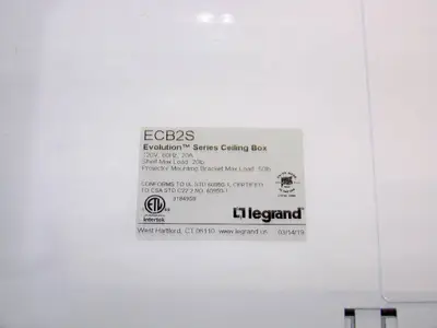 Wiremold ECB2S Fully Finished Enclosure 6-Ouotlet Non-Metallic Ceiling Box