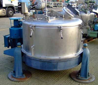 Luwa-Heine 342 gastight perforate basket centrifuge, 316SS.