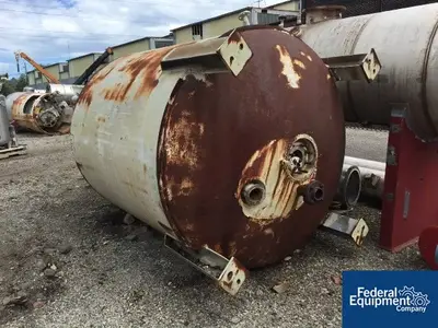 USED 1974 Gunthard 1,600 Gal Gunthard Reactors, 316L S/S, 60/80#