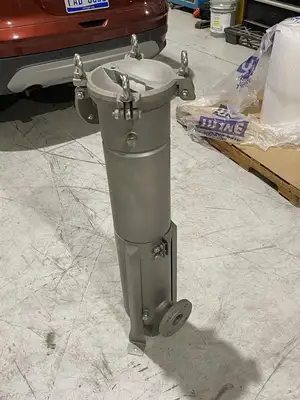 USED SHANGHAI BI-YUN SINGLE BAG FILTER HOUSING 10 MICRON