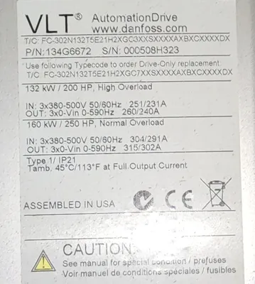 NEW DANFOSS VLT5000